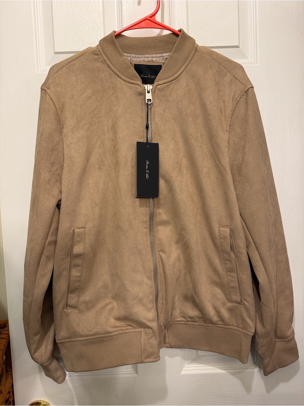 Porter & Ash Men's Suede Bomber Jacket NWT - Size Medium